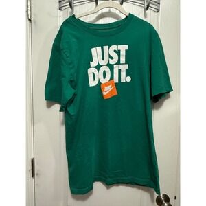 Nike‎ Just Do It Graphic T Shirt Green Men's LT